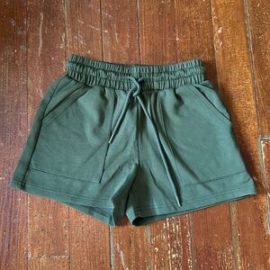 Better Together lounge shorts. Olive green and size small! Two pockets.
